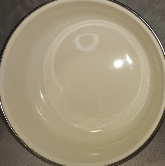 Vintage Enamelware Fruit and Cream Nesting Bowls set of 3 - Picture 7 of 9